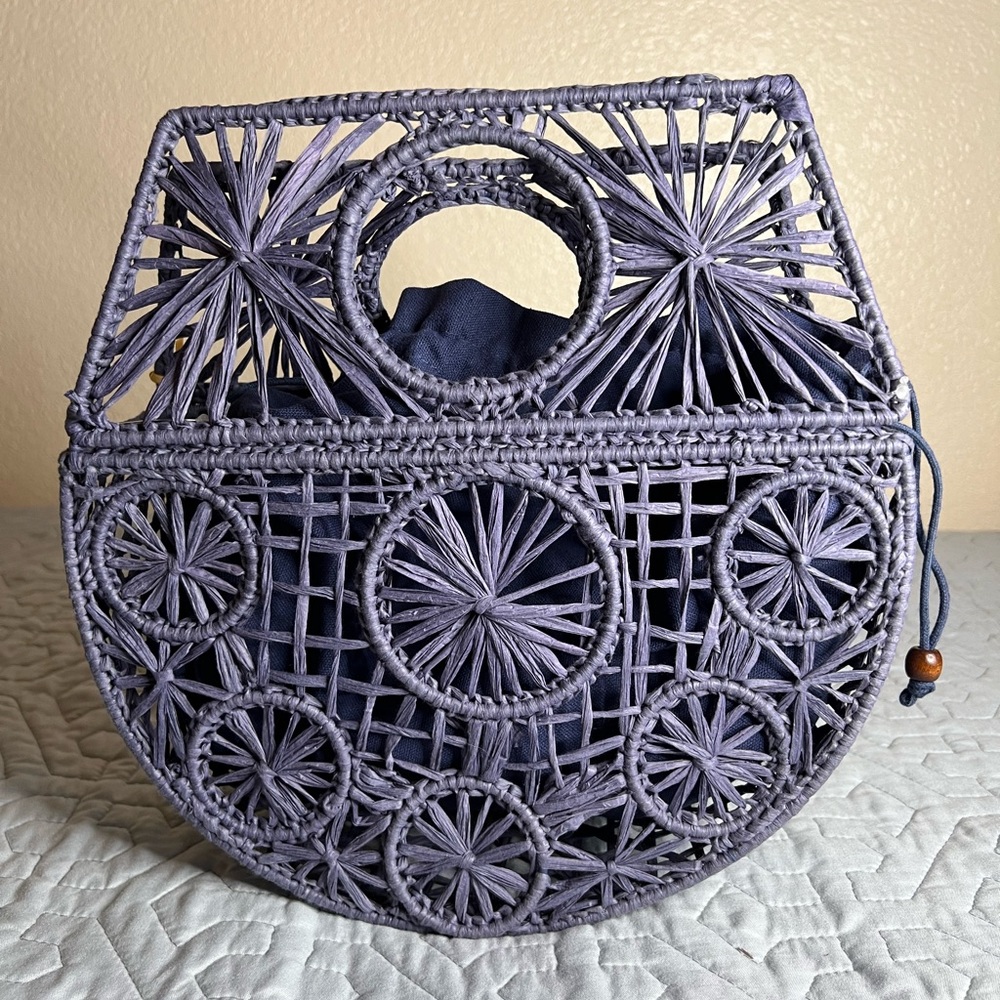 House of Harlow straw bag